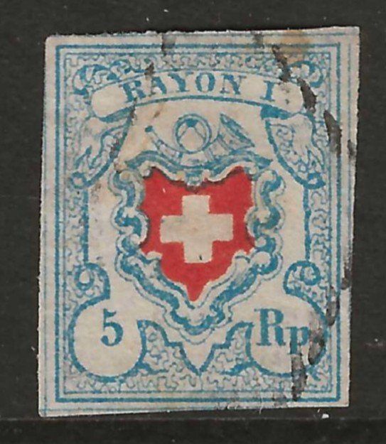 Alle Briefmarken: 1851 : Rayon Nr. 17II – Gebraucht aus Gümligen von Geniusbuy