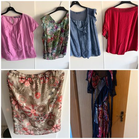 Sommerliche Damen Kleider, Röcke, Tops, Grösse 42/44