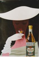 LINHERR VERMOUTH BIANCO 1953 Original Plakat