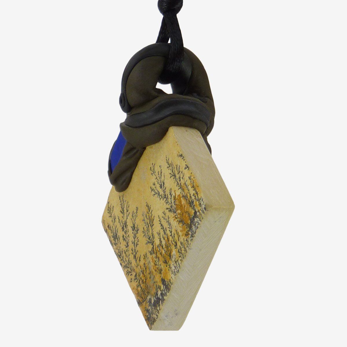 Minéraux & Lithothérapie: Dendritenkalk Steinanhänger mit Lapislazuli – Neuf avec emballage d'origine à Meilen par Kaleidoskopia 1