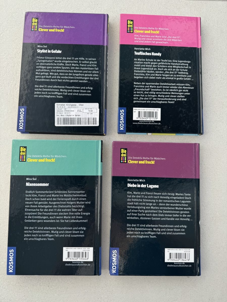 Libri: 4 Bücher Die drei !!! – Usato da Rickenbach SO venduto da Lerg 1