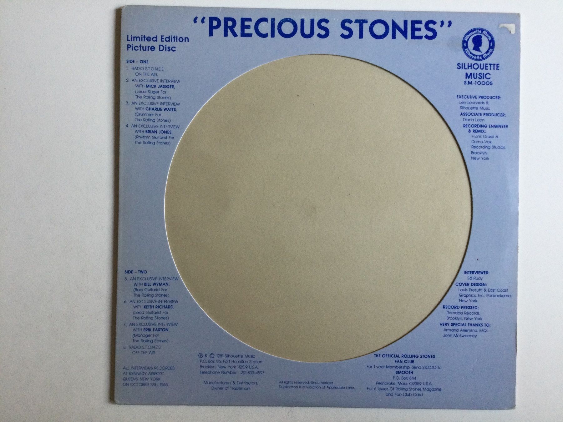 Dischi in vinile: Rolling Stones Picture-Disc - Interview – Usato da Gutenswil venduto da Hamzian 1