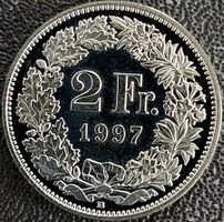 2 Franken 1997 stgl. / aus Münzsatz