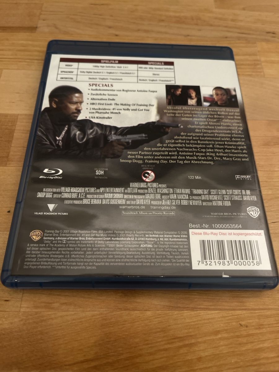 Tutti i DVDs: Training Day Blu Ray  – Usato da Sargans venduto da pat_lqj7 1
