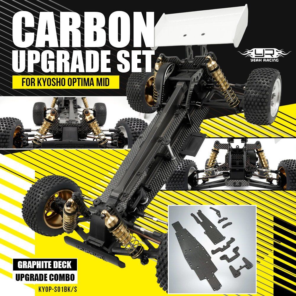 Kyosho Modellismo RC: Yeah Racing Carbon Upgrade Set x Kyosho Optima Mid – Nuovo (secondo la descrizione) da Oetwil am See venduto da diablo67 8