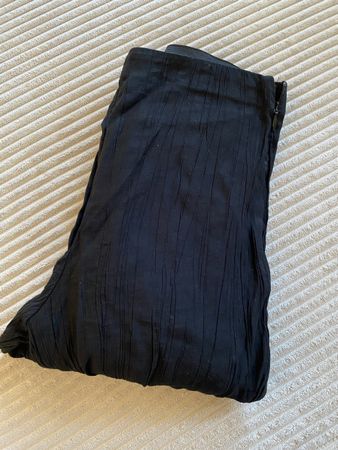 H&M Hose Schwarz weites Bein elegant Pants Pantalon Gr. 34