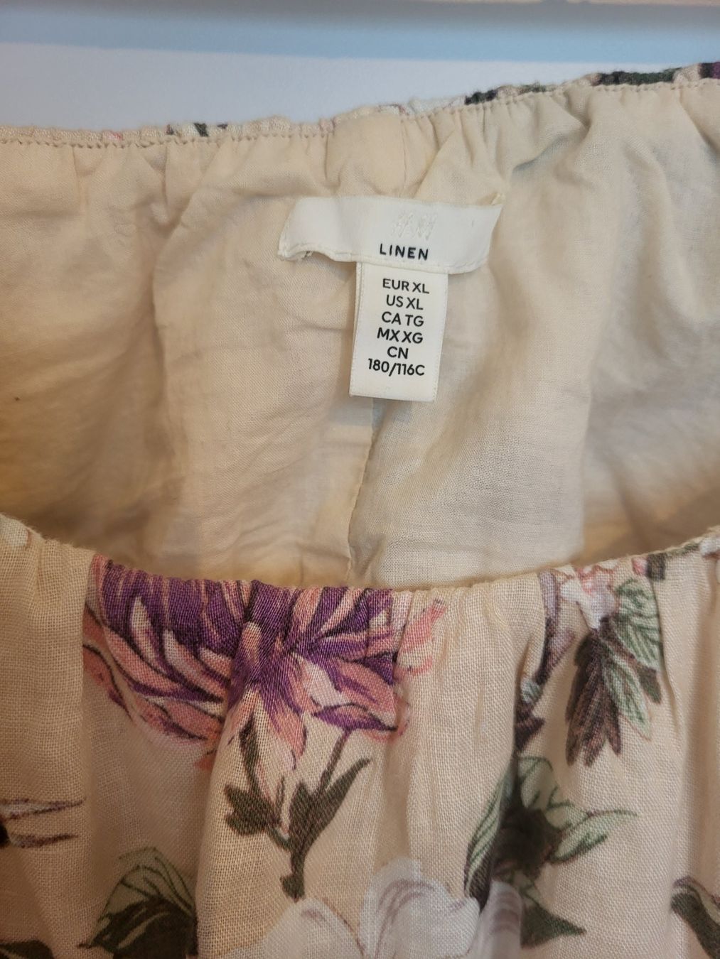 H&M Vestiti: H&M Leinen Maxikleid mit Puffärmeln gr. XL – Usato da Boswil venduto da i12i 2
