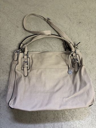 L.Credi Handtasche beige mit Schulterriemen