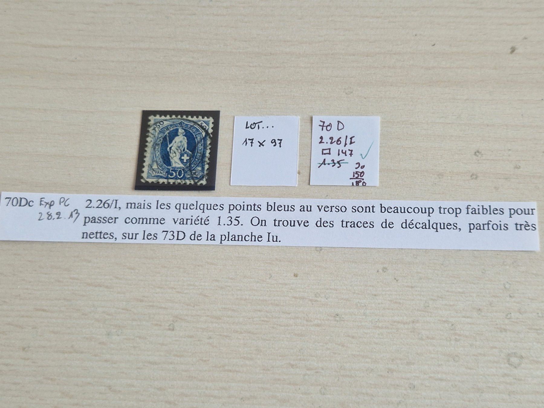 Alle Briefmarken: Stehende 70Dc, Plattenfehler, Top, ab 1.- – Gebraucht aus Burgdorf von Glossy01