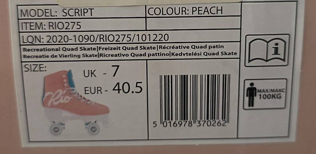 Rio Roller Inline-Skating & Rollschuhe: Patins a roulettes NEUF Rio Script, taille 40.5 – Neu und originalverpackt aus Sugiez von factorysportoutlet 5