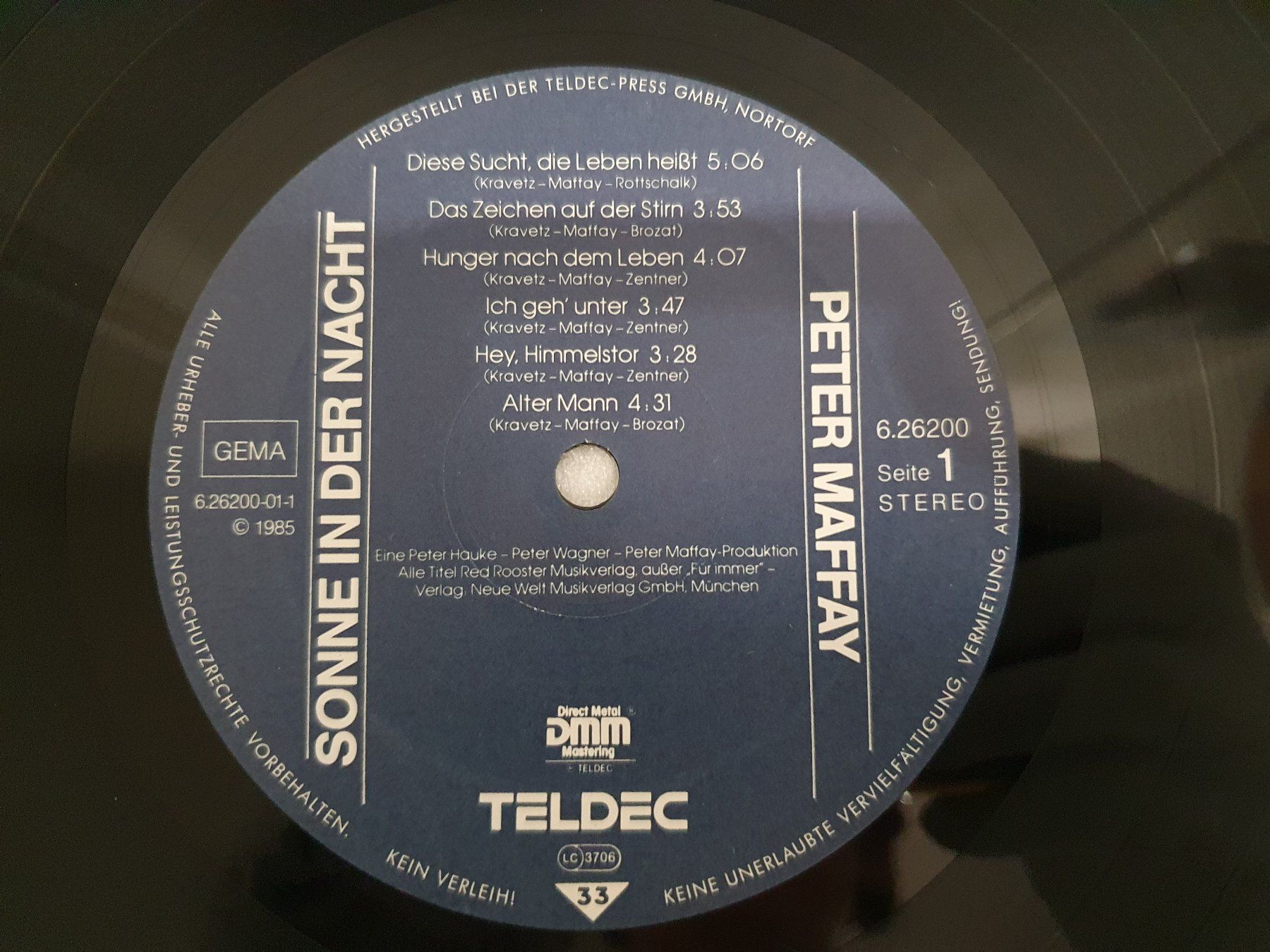 Schallplatten: Peter Maffay – Sonne In Der Nacht – Gebraucht aus Uster von Vinyl-Leidenschaft 4