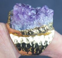 Ring X-72 – Amethyst Cluster – Grössenverstellbar