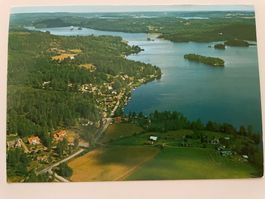 Alte Ansichtskarte Schweden "Flygfoto över Bunn" 🇸🇪