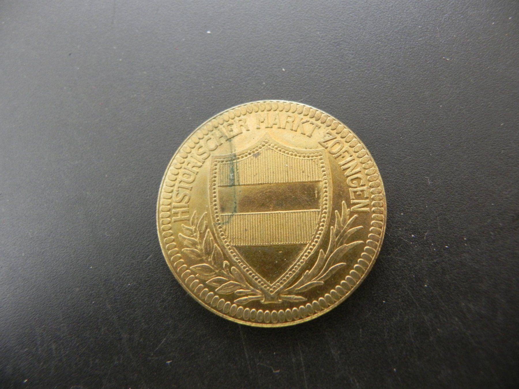 Medaillen: Medaille Zofingen 1 Taler 1987 – Gebraucht aus Biel/Bienne von Gogolozi 1