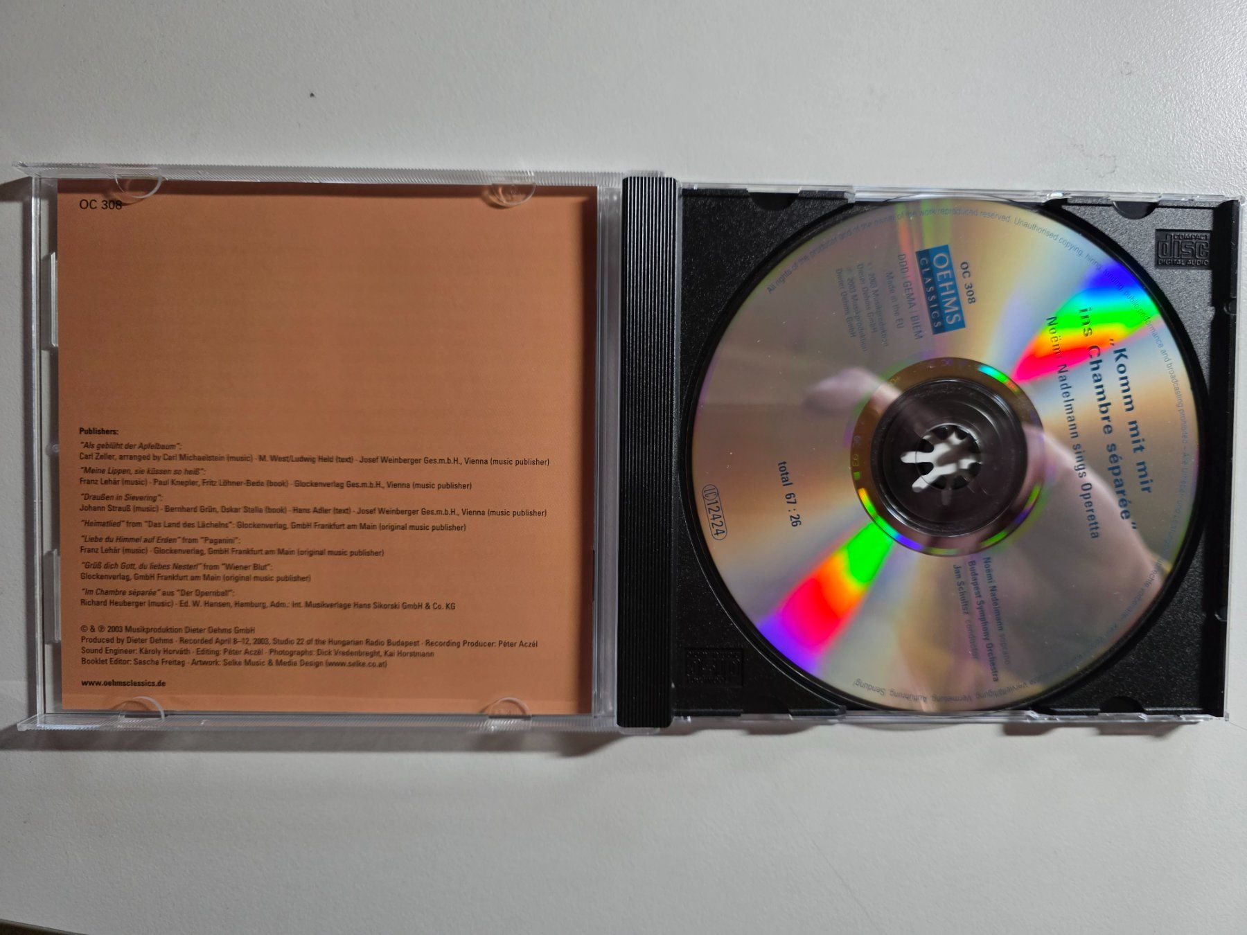 CD: CD - Noëmi Nadelmann sings Operetta – Usato da Walterswil BE venduto da Lonitti 1