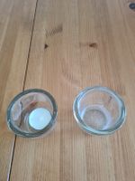 Teelichthalter Glas 2 Stk guter Zustand