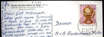 Cartoline postali: RANDA Matterhorn Gotthard Bahn – Usato da Jona venduto da philajona 1