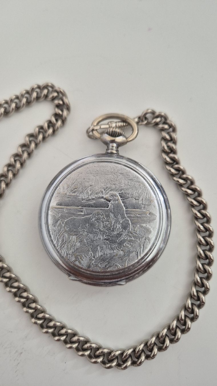 Orologi: Chüeli Taschenuhr mit Kette, 50.5 mm – Usato da Marbach SG venduto da Zippo1401 3