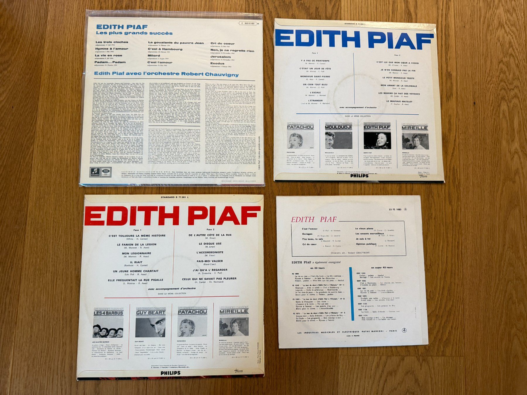 Schallplatten: 4 Disques Vyniles 33 Edith Piaf – Gebraucht aus Founex von MaevaMatahi 1