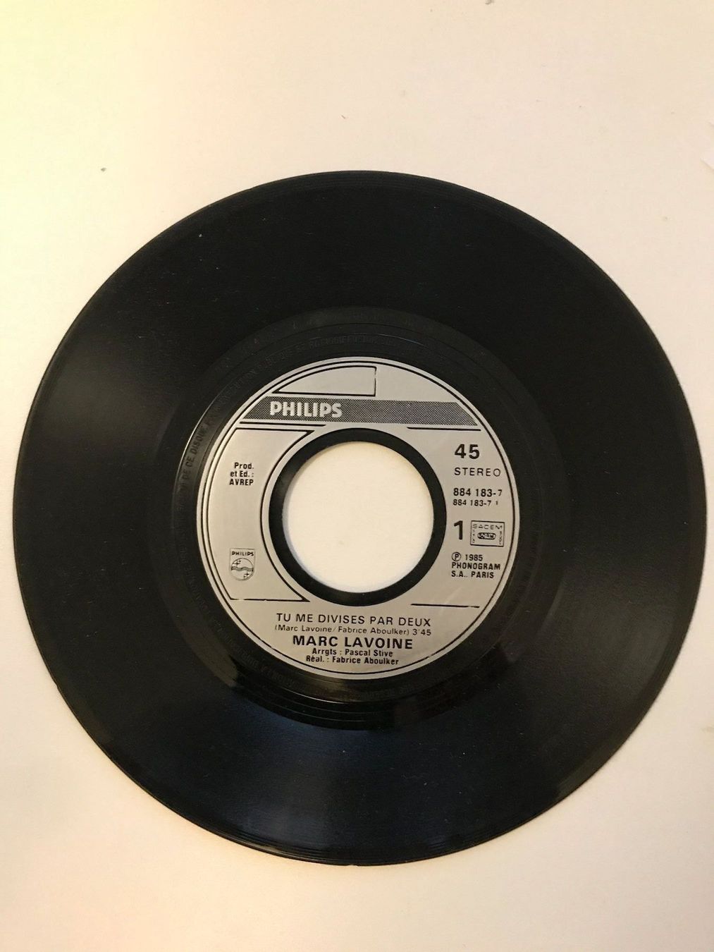 Vinyles: Marc Lavoine (Single, 7") Tu me divises par deux – D'occasion à Zürich par Tarafo5 2