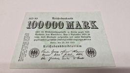 Seltene Inflations-Geldschein: 100'000 Mark, 1923, Berlin!