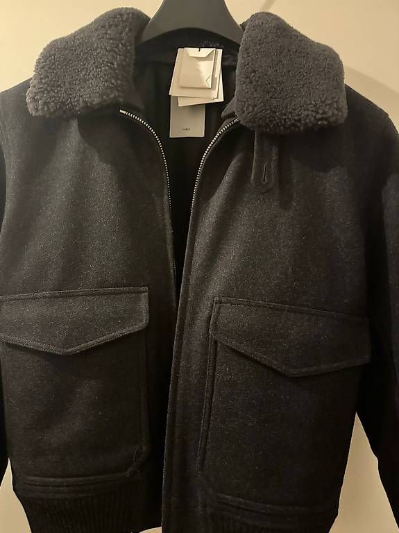 Jacken: Sandro dunkelgraue shearling Pilotenjacke Gr. S – Neu und originalverpackt aus  von  1
