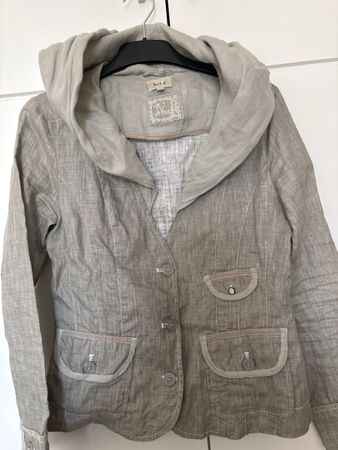 Nile Leinen Jacke mit Kapuze, Grösse S, Top Zustand!