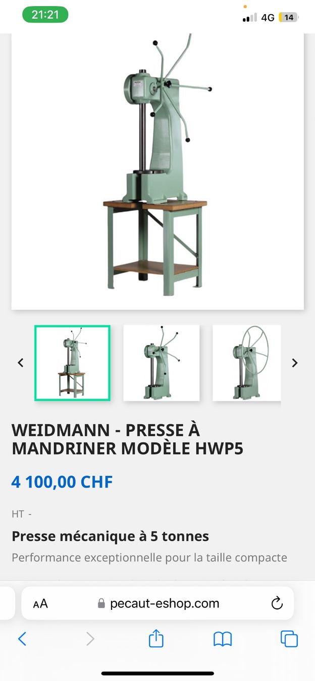 Weidemann Alle Maschinen: Dornpresse Weidmann HWP5 – Gebraucht aus Sargans von  6