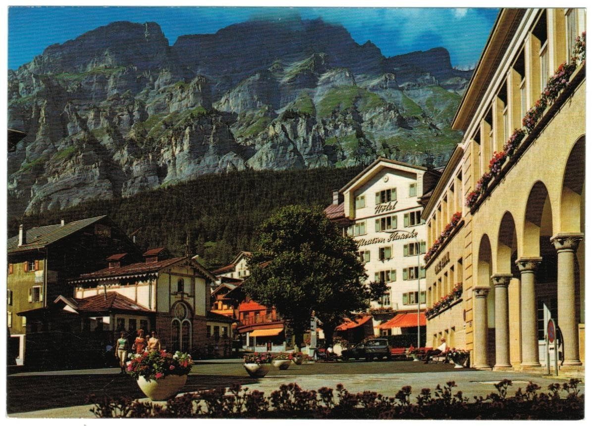 Cartoline postali: AK Leukerbad Dorfplatz VS – Usato da Zürich venduto da Tolima194