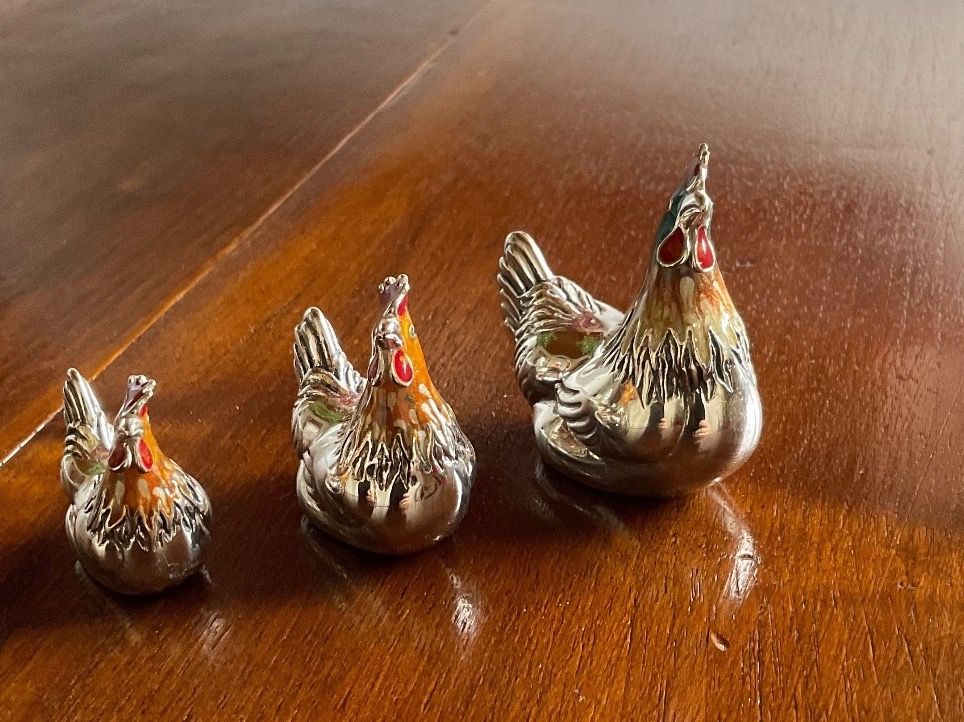 Sculture & Statue: Galline in argento – Nuovo (secondo la descrizione) da Bern venduto da zero02