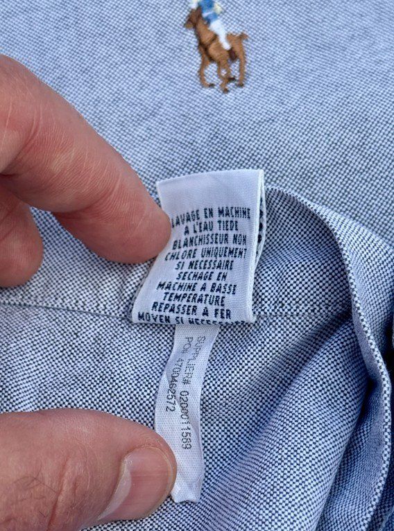 Ralph Lauren Camicie: Ralph Lauren Hemd Oxford M Hellgrau – Usato da Männedorf venduto da LTMCS 9