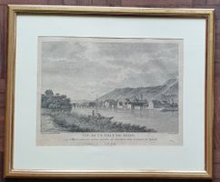 STEIN AM RHEIN, KUPFERSTICH 1780, im Goldrahmen