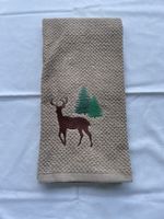 Deer Embroidered Hand Towel, Autumn Decoration, New! 48