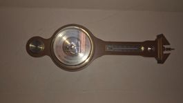 baromètre mural vintage en bois avec thermomètre et hygromèt