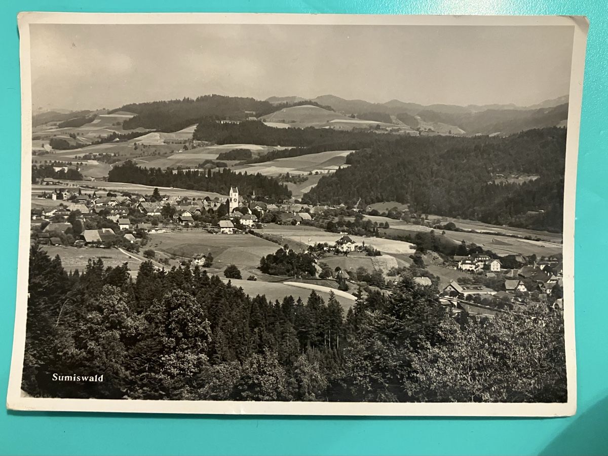 Cartoline postali: Postkarten Set Sumiswald Kirche, Beinhaus, Landschaft – Usato da Bauma venduto da Baumer71 2