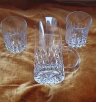 Set:carafe et verres, cristal/Karaffe und Gläser, Kristall