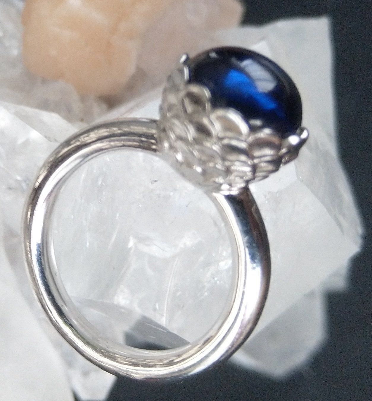 Anelli: COCKTAIL RING IN 925 SILBER MIT BLAUEM STEIN – Usato da Romanshorn venduto da Glitzer-Paradies 5