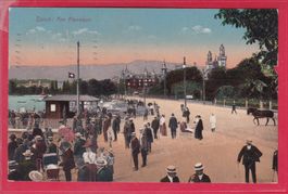 ZÜRICH, AM ALPENQUAI, 20.8.1915 (BELEBT)
