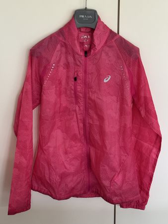 Asics Laufjacke Windbreaker faltbar S pink