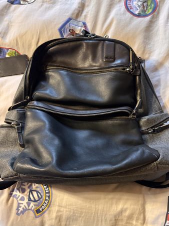 Sac à dos Tumi cuir et toile enduite