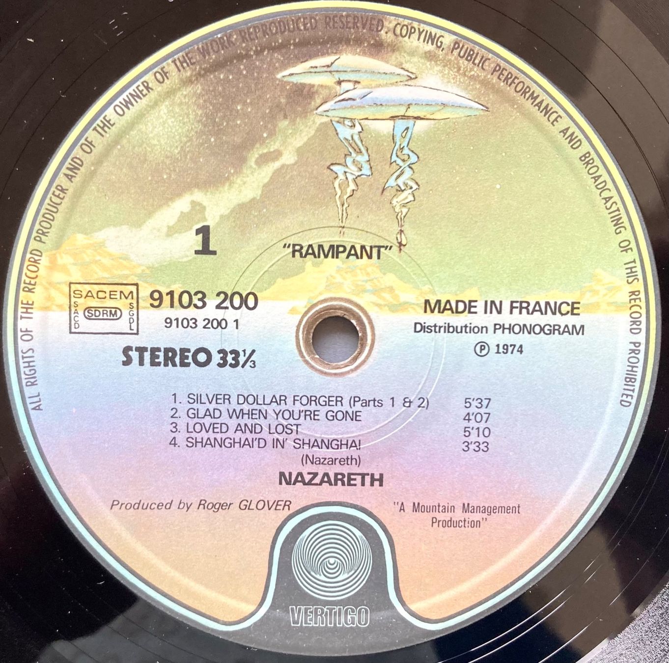 Vinyles: NAZARETH - RAMPANT – D'occasion à Poliez-Pittet par Newtown-Records 3