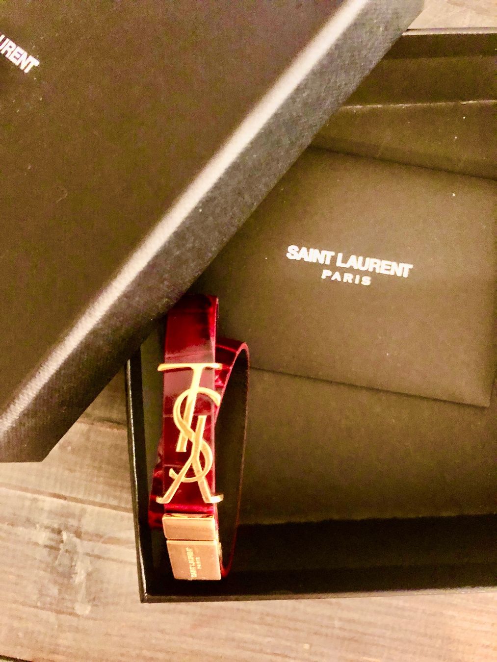 Saint Laurent Bracciali & Braccialetti: NEU YVES SAINT LAURENT  Lederarmband – Nuovo e nell'imballaggio originale da Zurich venduto da MX1000 2