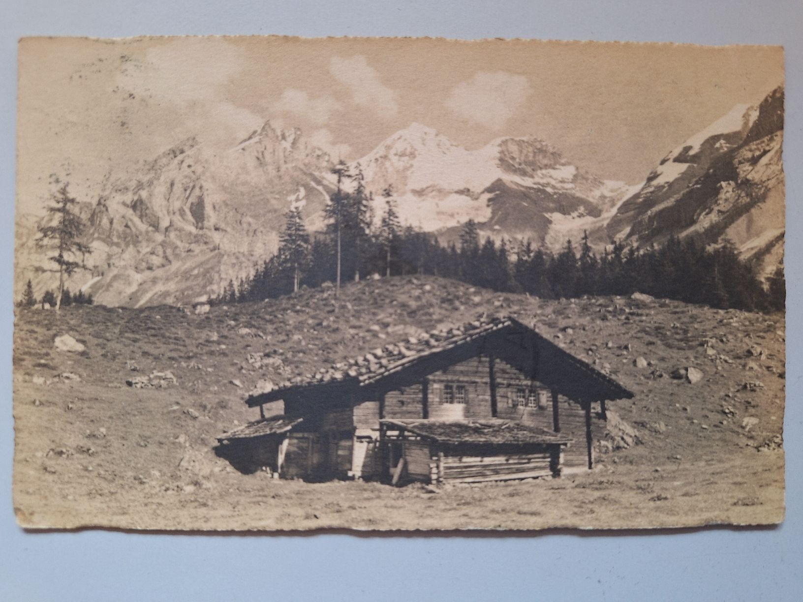 Cartoline postali: Kandersteg, Beim Oeschinensee, Blümlisalp – Usato da Sargans venduto da nicsam1815