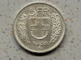 1952 5 Franken Top-Jahrgang um vorzüglich rar