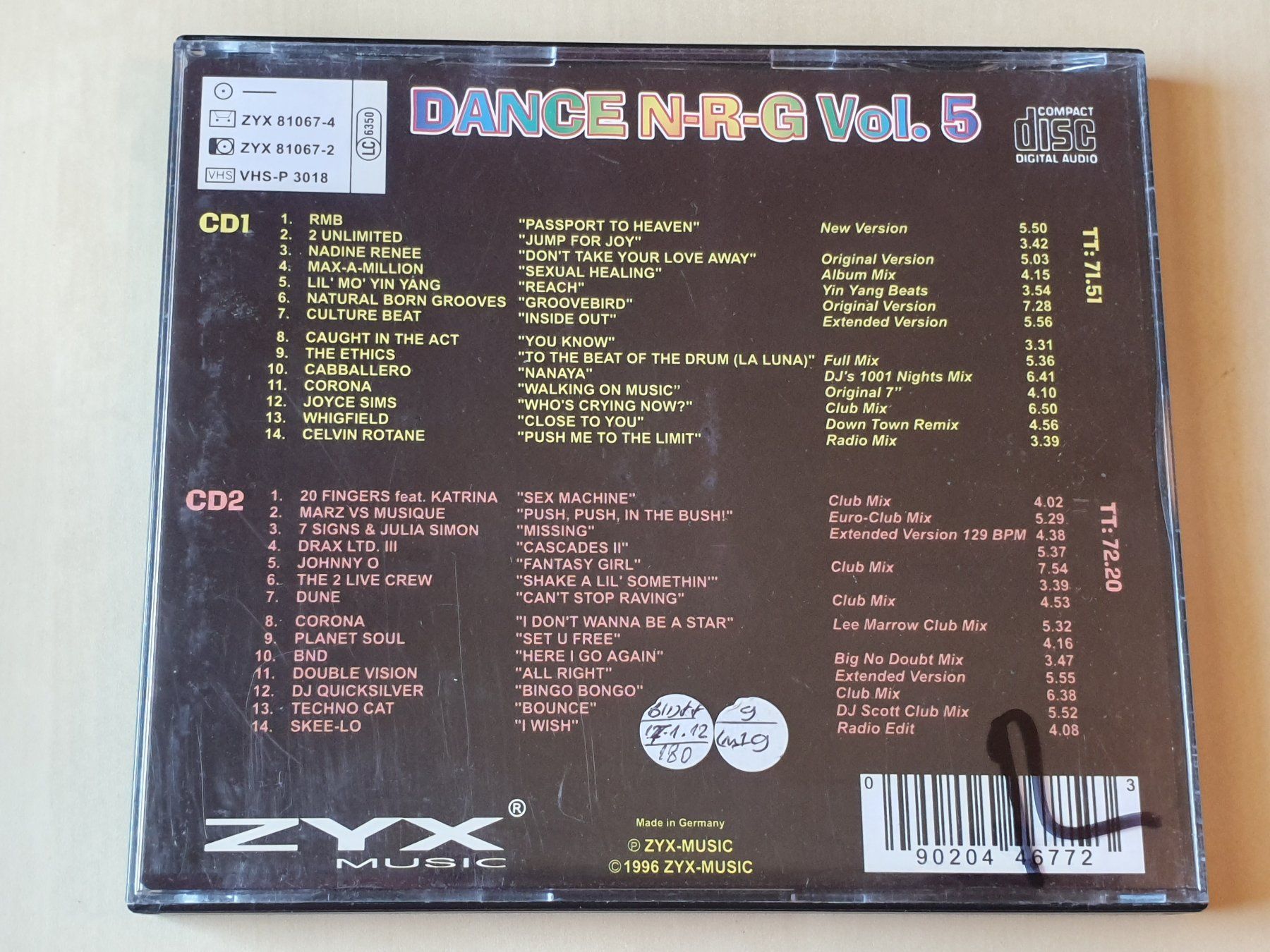 CD: Dance N-R-G Vol. 5 – Usato da Stansstad venduto da collectorsshop 1