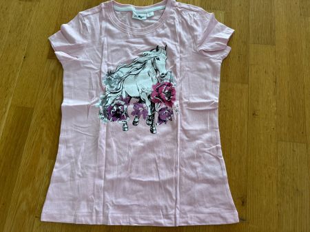Neues T-Shirt mit Pferd für Mädchen Grösse 152