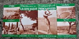 Prospekt FRENCH RIVIERA Côte d'Azur 1950 PROGRAMME DES FÊTES