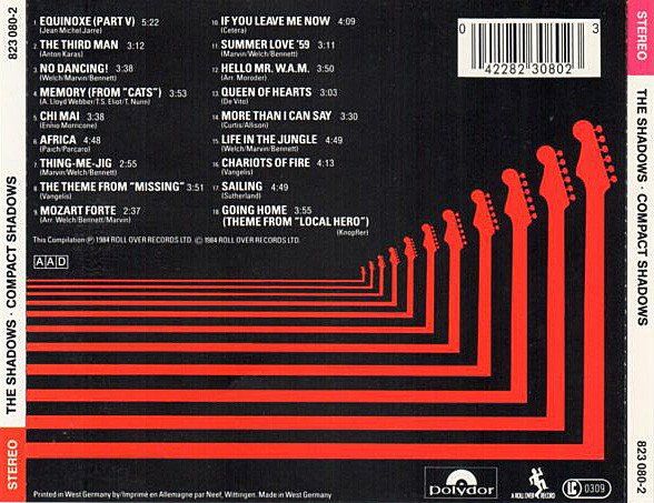 CD: The Shadows - Compact Shadows CD - 1984 – Usato da Zürich venduto da Aspri 1