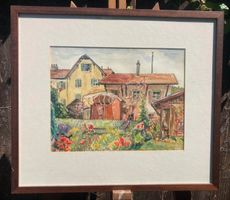 Peinture Gemälde aquarelle signée Henri Schneider 1980 ?