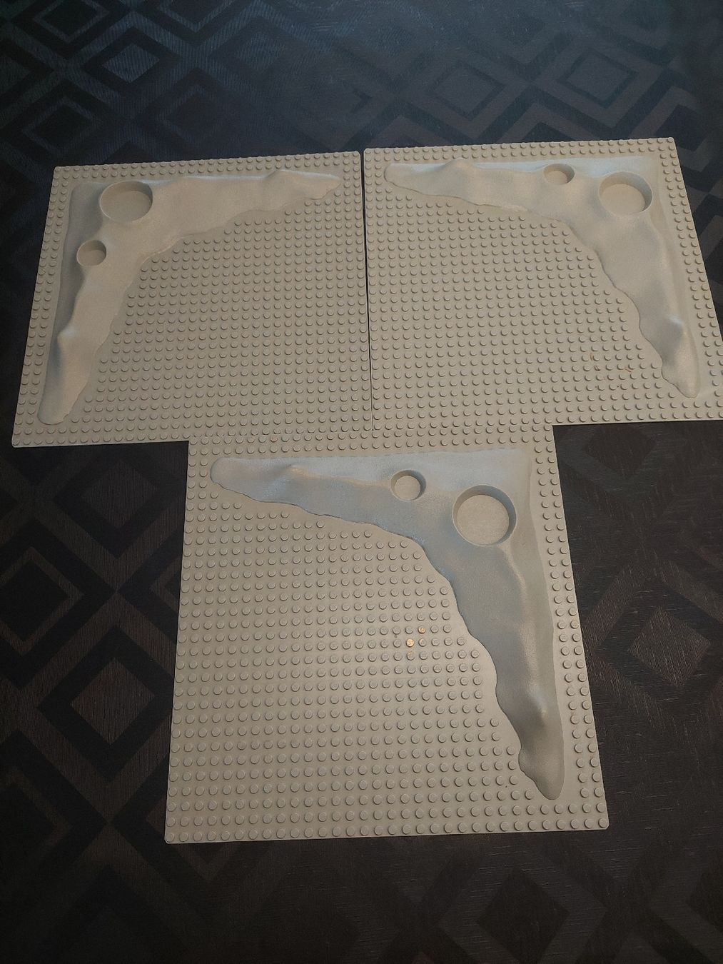 Lego Giocattoli: 3 x Lego 3D Mondkraterplatten – Usato da Zetzwil venduto da sti_x9xf